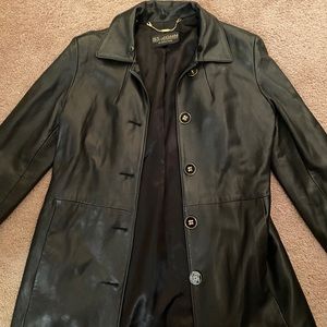 Vintage St. John 90s Black Leather Jacket